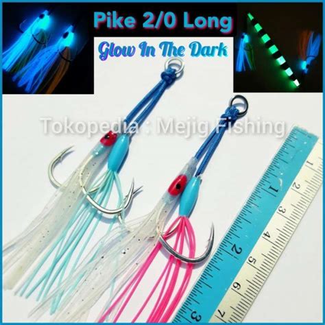 Promo ASSIST HOOK GLOW IN THE DARK GID CUMI SKIRT JIGGING METAL JIG