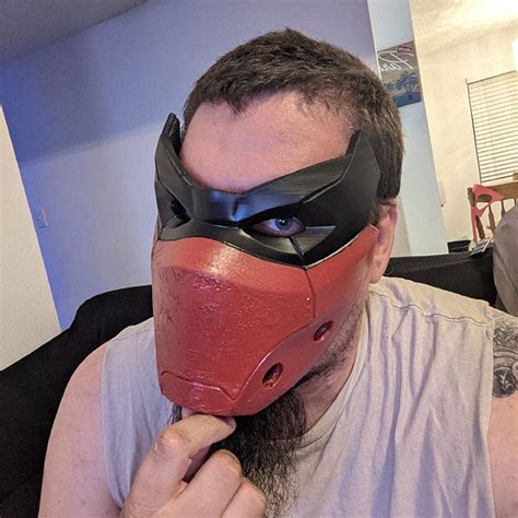 Red Hood Outlaw Mask Cosplay Mask Stl D Print File Etsy