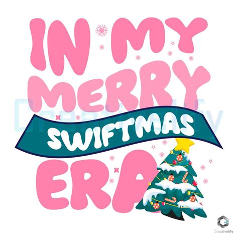 Free Merry Swiftmas Era Svg Retro Christmas Tree File Creativelify