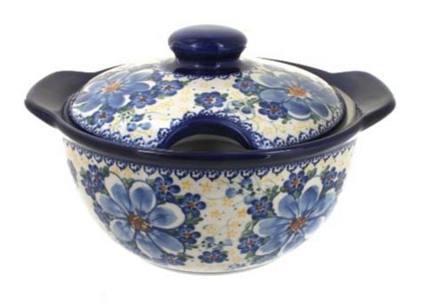 Blue Rose Polish Pottery Daisy Surprise Soup Tureen 1 Ralphs