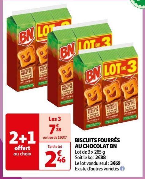 Promo Biscuits fourres au chocolat bn chez Auchan Supermarché