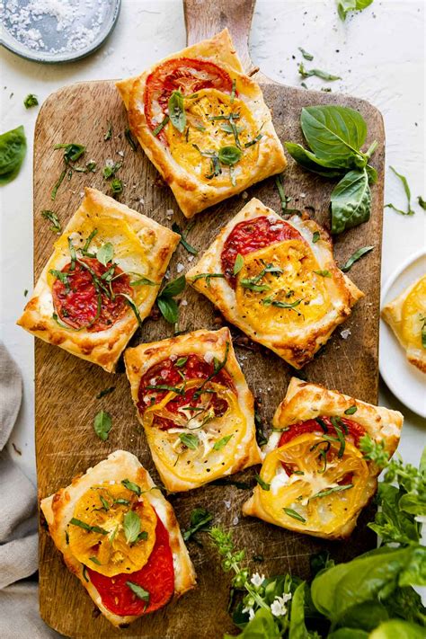 Cheesy Heirloom Tomato Tarts With Puff Pastry Pwwb