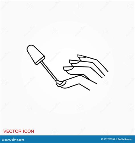 Nail Icon Logo Illustration Vector Sign Symbol For Design Stock