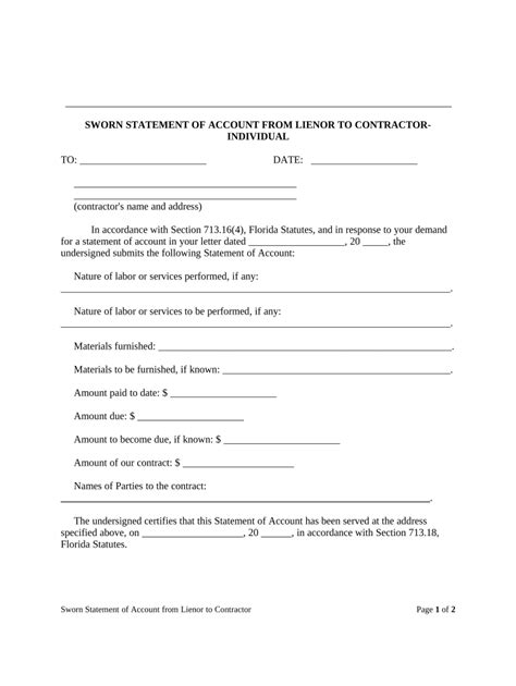 Florida Sworn Statement Fill Out Sign Online DocHub