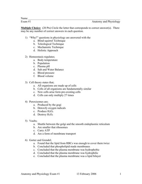 Anatomy And Physiology Lab Exam 1 Anatomical Charts And Posters