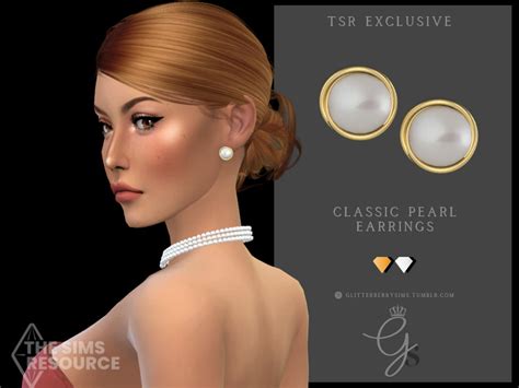 The Sims Resource Classic Pearl Earrings