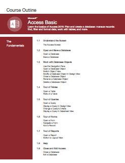 Access 2016 Basic Courseware CustomGuide