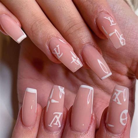 White Tip Coffin Nails