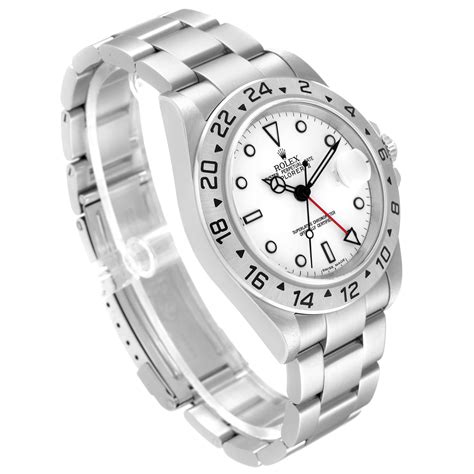 Rolex Explorer Ii 40mm White Dial Steel Mens Watch 16570 Swisswatchexpo