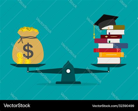 Money for education cost college and invest Vector Image