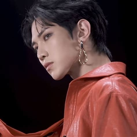 Pin By Kim Eunhae On Ateez ‍☠️ Handsome Red Leather Jacket Leather