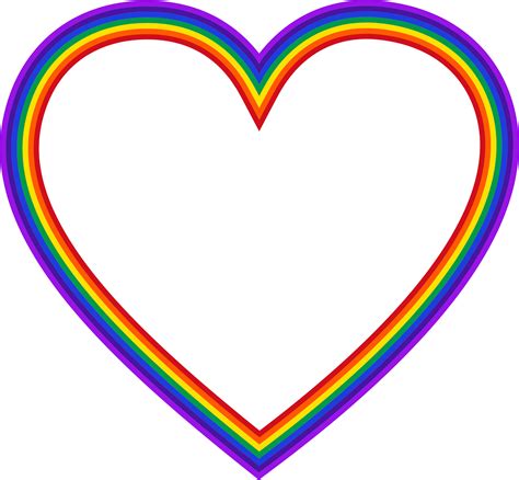 Rainbow Heart Clip Art Clipart Best