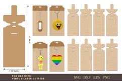 Keychain Display Card Template SVG Key Fob Display Card SVG