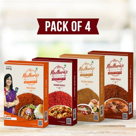 Madhuras Recipe Masala Pack Of 4 Madhura Masale