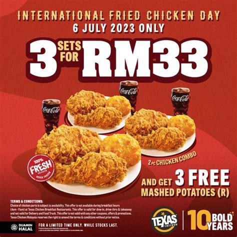 6 Jul 2023 Texas Chicken International Fried Chicken Day Special