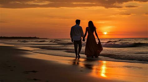 Beach Sunset Couple Stock Photos, Images and Backgrounds for Free Download