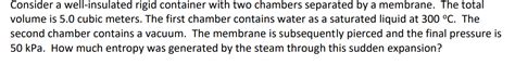Solved Consider A Well Insulated Rigid Container With Two Chegg