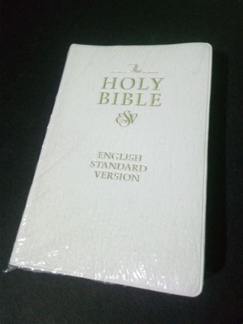 The Holy Bible Esv Bible Compact Leather White Lazada Ph