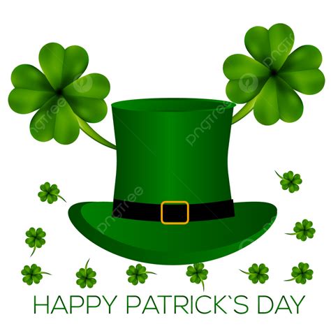 Green Leaf Design Vector Png Images Patricks Day Hat Design With Green