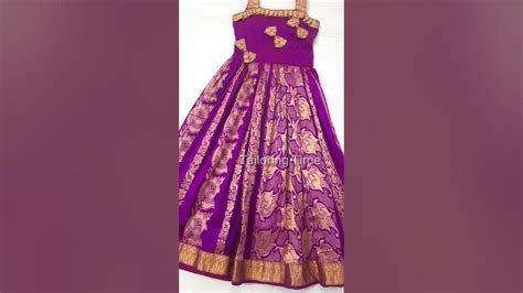 Convert Old Saree Into Long Chudithar Pleated Gown Youtube