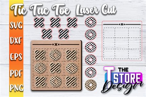 Tic Tac Toe Laser Cut SVG Game SVG Graphic By The T Store Design