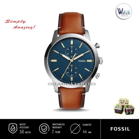 Jual Jam Tangan Pria Terbaru Fossil Townsman Chronograph Blue Dial