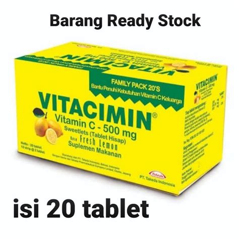 Jual Vitacimin Pack Isi Tablet Vitamin C Rasa Lemon Jakarta