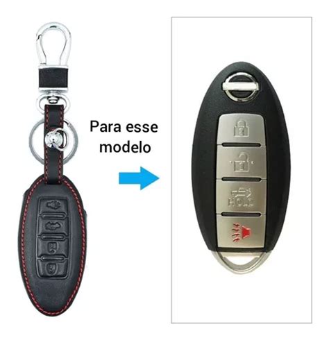 Capa Em Couro Chave Bt Presencial Carro Nissan Sentra Versa