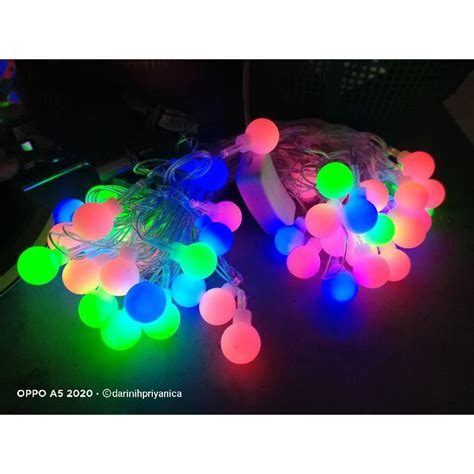 Jual Lampu Tumblr Bulat Anggur Rainbow 10meter Shopee Indonesia