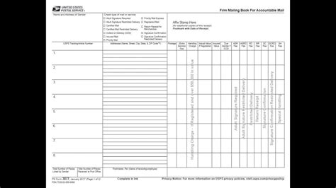 Ps Form Pdf Fillable Printable Forms Free Online