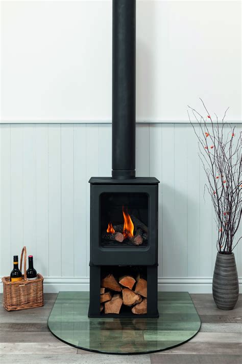 Mendip Ashcott Balanced Flue Natural Gas Stove With Log Store Simply