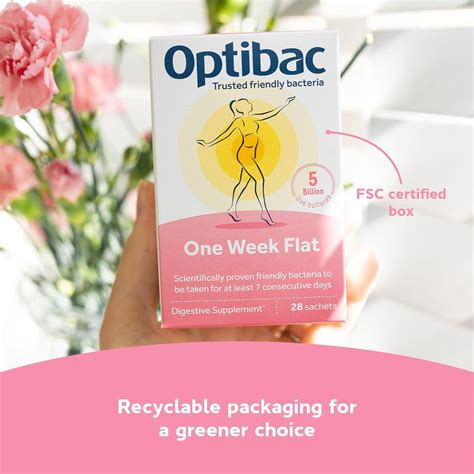 Optibac Probiotics One Week Flat Vegan Digestive Probiotic Supplement