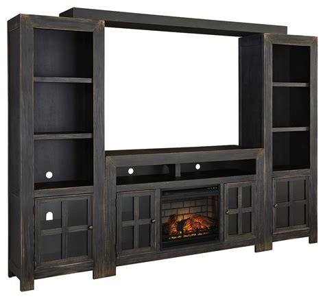 Gavelston 4 Piece Entertainment Center With Electric Fireplace By Signature Design By Ashley