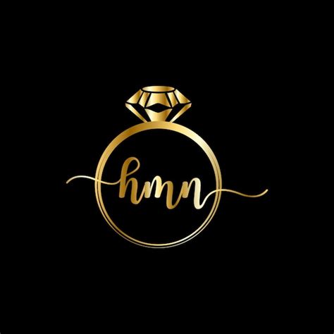 Premium Vector Bmn Monograms Wedding Circle Handwriting Jewelry Logo Template Vector