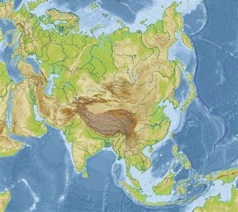 Mapa De De Asia Físico Político Y Mudo Descargar E Imprimir Mapas