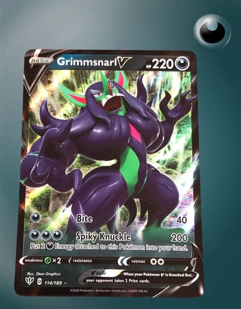 Grimmsnarl V 114 189 Darkness Ablaze TCG Coleccionistas