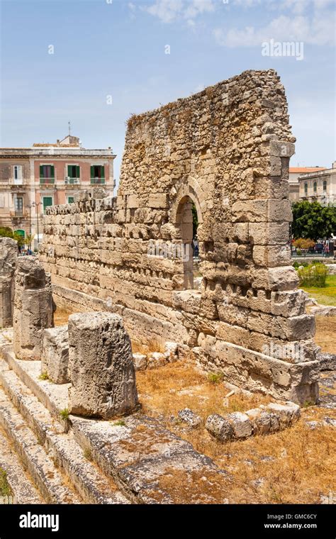 Temple Of Apollo Tempio Di Apollo Ortygia Syracuse Sicily Italy