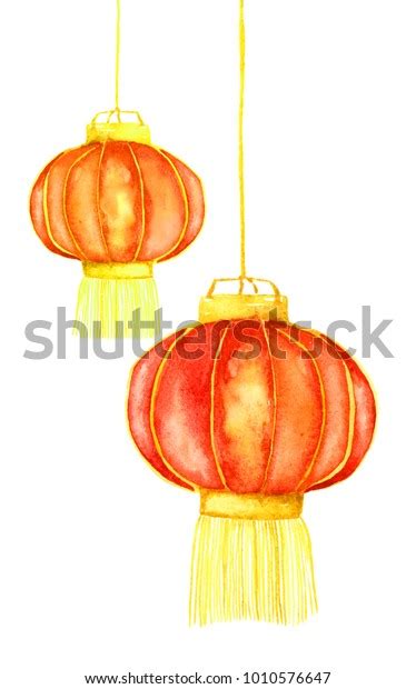 3 Watercolor Kong Ming Lantern Images Stock Photos 3D Objects