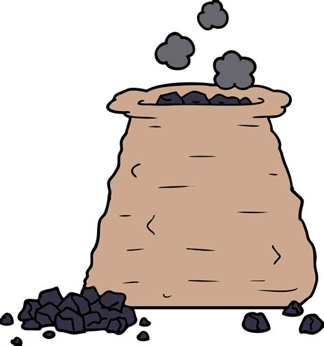 Cartoon Sack Of Coal 12542480 Vector Art At Vecteezy