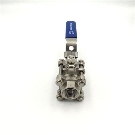 1000wog 304 316 Female Npt Thread 3pc Stainless Steel Ball Valve China Ss304 Handle Threaded 3