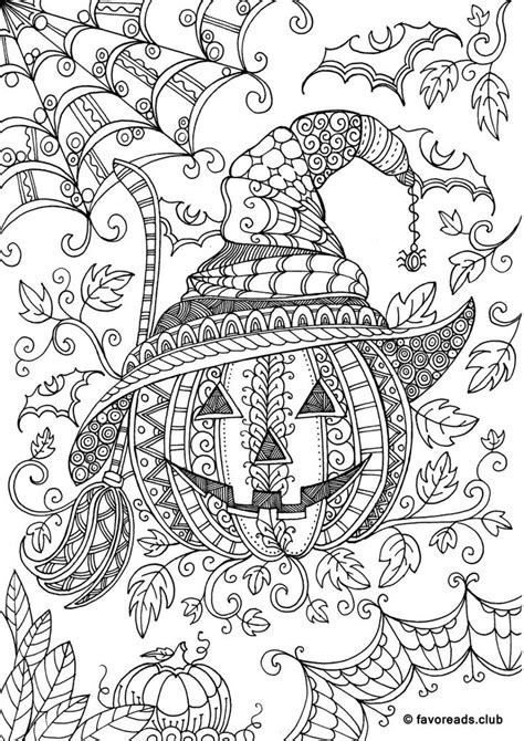 Halloween Bundle 10 Printable Adult Coloring Pages From Favoreads Coloring Book Pages For Adults