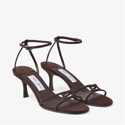 1998 Leo 65 |Chocolate Suede Sandal | JIMMY CHOO