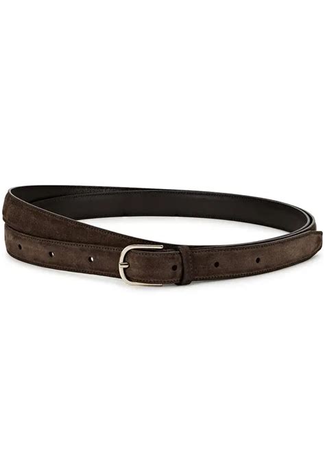 TotÊme Wrap Around Suede Belt Brown Editorialist