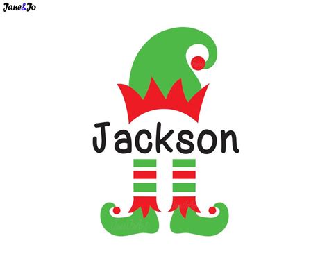 Elf Svgchristmas Svgelf Monogram Svgcricutvectorclipart Dxf Png