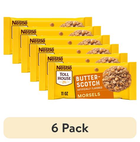 6 Pack Nestle Toll House Butterscotch Artificially Flavored Regular