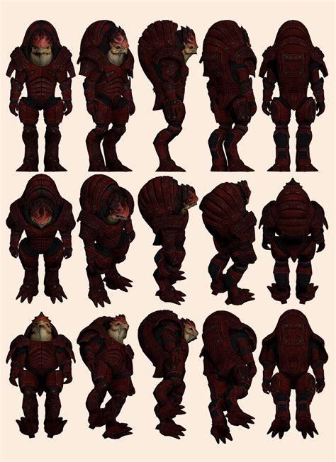 Mass Effect Wrex Me1 Armour Reference By Troodon80 On Deviantart