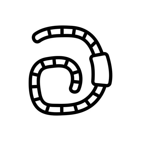 Worm Icon Vector Isolated Contour Symbol Illustration Vector