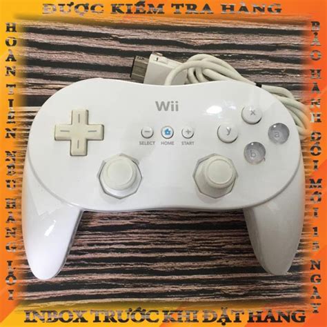 Tay cầm Wii Pro Wii Pro Controller phụ kiện chơi game máy Wii trắng