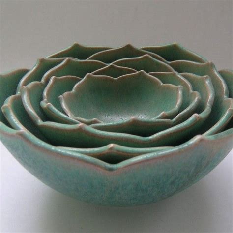 Beautiful Nesting Lotus Bowls