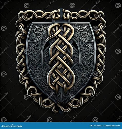 Logo Celtic Coat Of Arms Generative Ai Stock Illustration